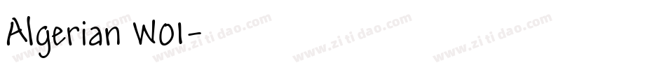 Algerian W01字体转换
